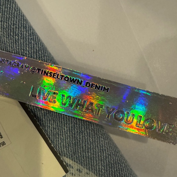 Tinseltown Light Blue Denim Jean mini skirt NWT - Picture 3 of 10